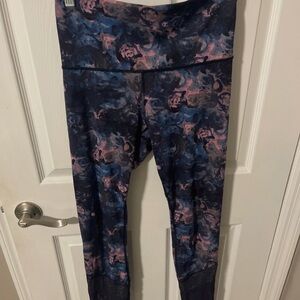 lululemon Athletics Luxtreme Blue and Pink Patterned Leggings